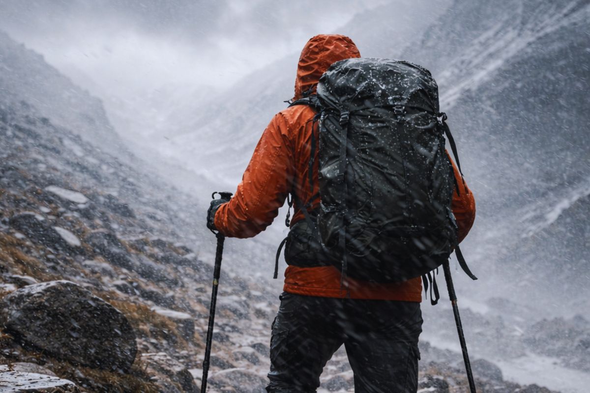 Bad weather while trekking in Nepal